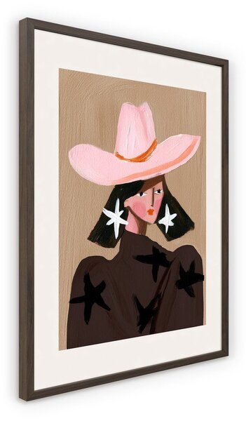Печатна картина с включена рамка 50x70 cm Cowgirl – Styler