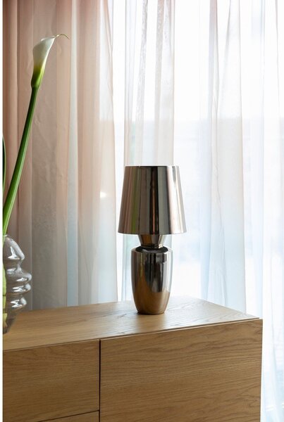 Метална настолна лампа в сребрист цвят с метален абажур (височина 42 cm) Classy – Zuiver