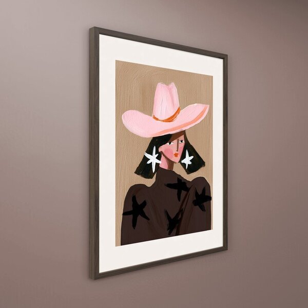 Печатна картина с включена рамка 50x70 cm Cowgirl – Styler