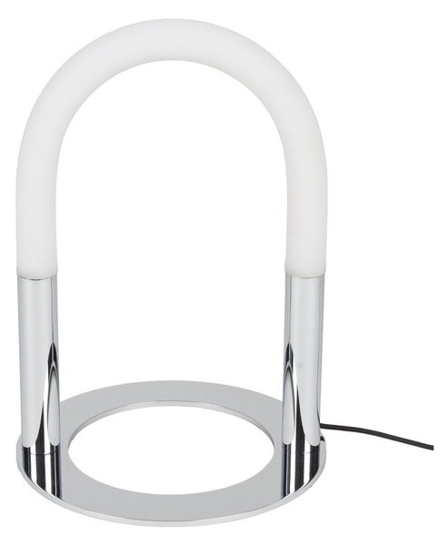 Метална LED затъмняваща се настолна лампа в сребрист цвят (височина 36 cm) Arch – Zuiver