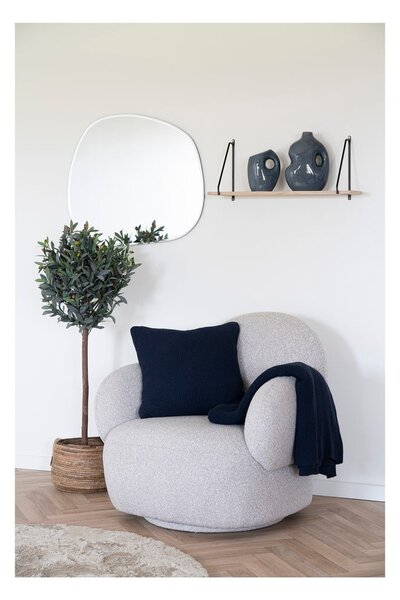 Тъмносиньо одеяло от рециклиран памук 130x170 cm Santos – House Nordic