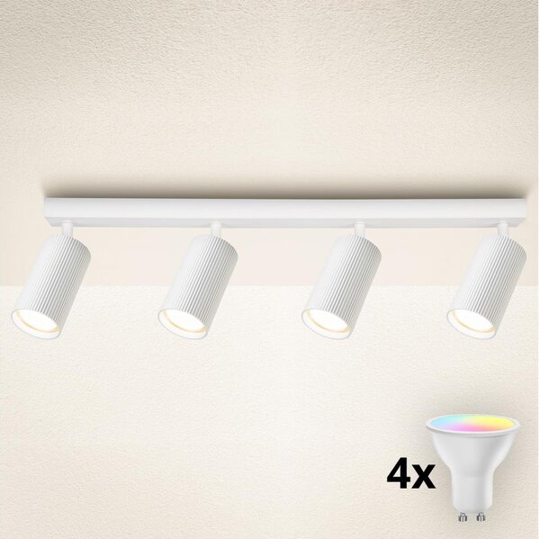 Brilagi - LED RGBW димируемо точково осветително тяло SELE MODERN 4xGU10/4,8W/230V бяло