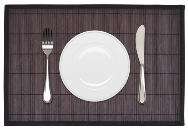 VidaXL 242110 6 Bamboo Placemats 30 x 45 cm Dark Brown