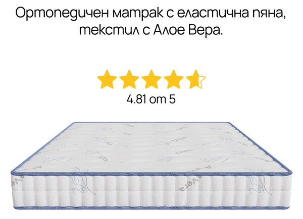 Двулицев матрак Aloe Wellness от Sleepy 18 см