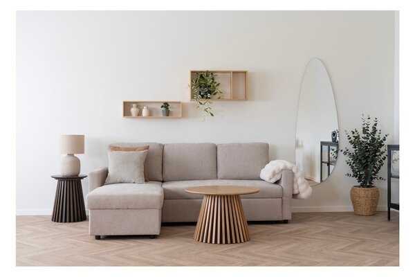 Кремаво одеяло от изкуствена кожа 130x180 cm Galena – House Nordic