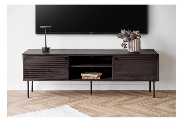 Кафява маса за телевизор от декор от дъб 40x50x150 cm Kyoto – House Nordic