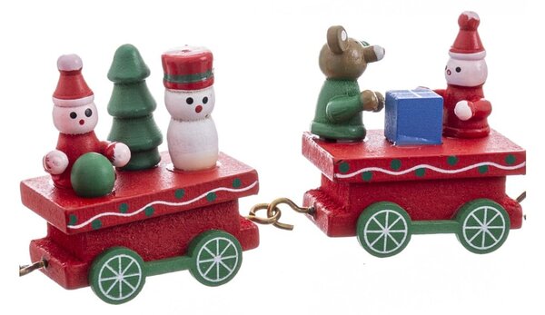 Дървена Коледна фигурка (височина 7,5 cm) Locomotive – Casa Selección