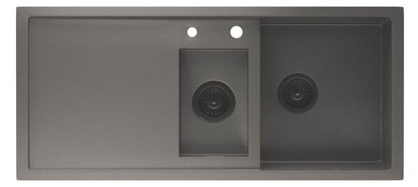 Klarstein Кухненска мивка TitanSteel с отцедник, 79 x 44 см, неръждаема стомана, устойчива на надраскване, устойчива на топлина
