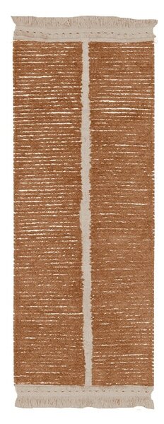 Памучна пътека в тухлен и бежов цвята 80x230 cm Duetto Toffee – Lorena Canals