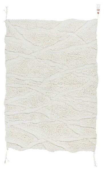 Бял ръчно изработен вълнен килим подходящ за пране 170x240 cm Enkang Ivory – Lorena Canals