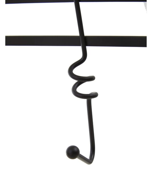 Черен метален стелаж за врата 46 cm Jaxen – Premier Housewares