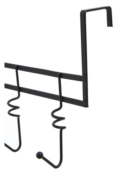 Черен метален стелаж за врата 46 cm Jaxen – Premier Housewares
