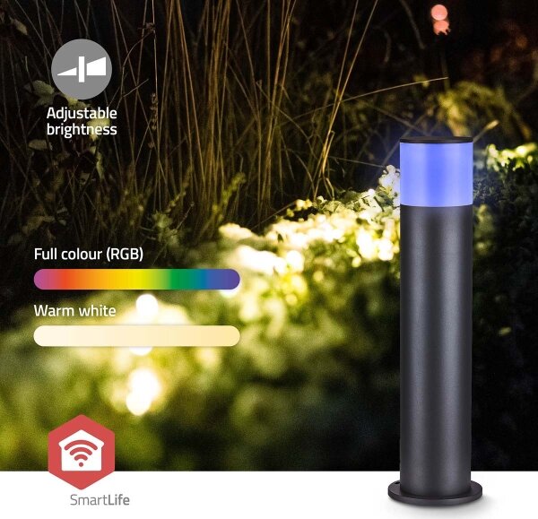 Nedis ZBLOP10RGBW - LED RGBW димируема външна лампа LED/10W/230V IP65 Wi-Fi Tuya черна