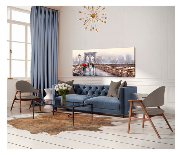 Акварел върху платно , 45 x 140 cm New York Bridge - Styler