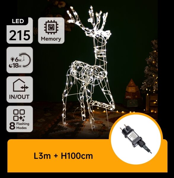 Brilagi - LED Външна коледна декорация LED/3,6W/31/230V 2700K 105 cm IP44 елен