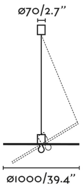 FARO 68590-70 - Висящ полилей COSTAS 1xE27/15W/230V Ø 100 cм черен/ратан