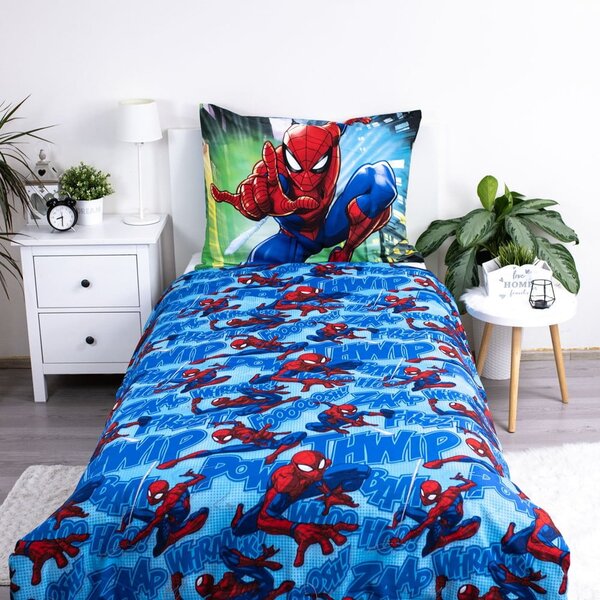 Единично памучно детско спално бельо 140x200 cm Spider-man – Jerry Fabrics