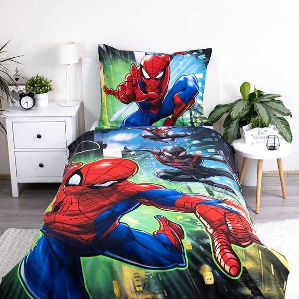 Единично памучно детско спално бельо 140x200 cm Spider-man – Jerry Fabrics