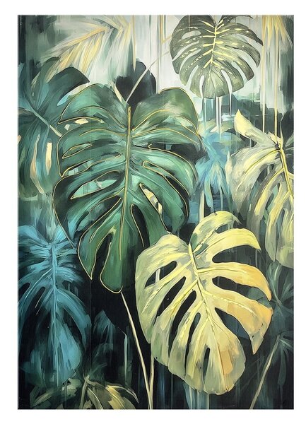 Картина с ръчно рисувани елементи 70x100 cm Monstera – Styler