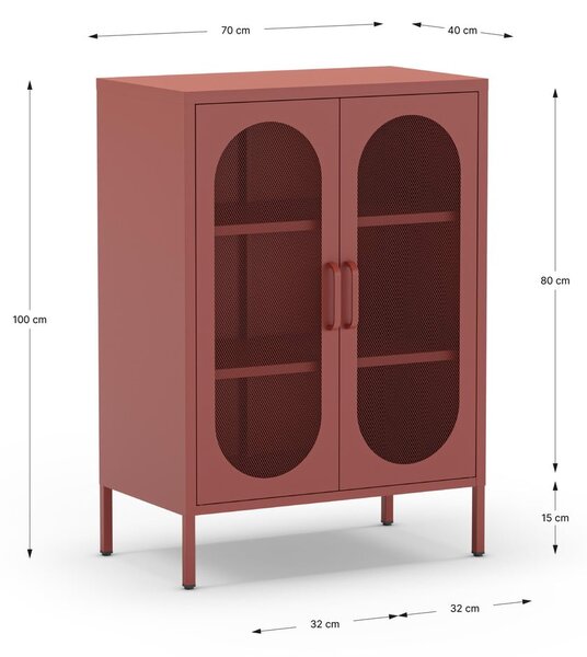 Шкафче в тухлен цвят 70x100 cm Diora – Marckeric
