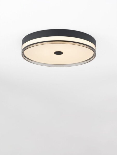Матово черно стоманено LED затъмняващо се осветително тяло за таван Helios – Nova Luce
