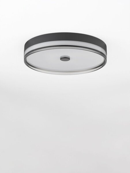 Матово черно стоманено LED затъмняващо се осветително тяло за таван Helios – Nova Luce