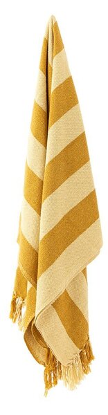 Жълто одеяло от рециклиран памук 130x160 cm Frello – Bloomingville