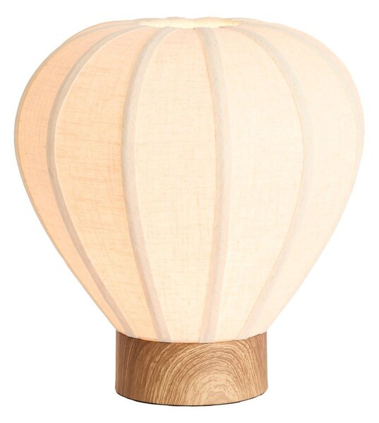 Кремава метална настолна лампа с текстилен абажур (височина 36 cm) Kyzo – Light & Living