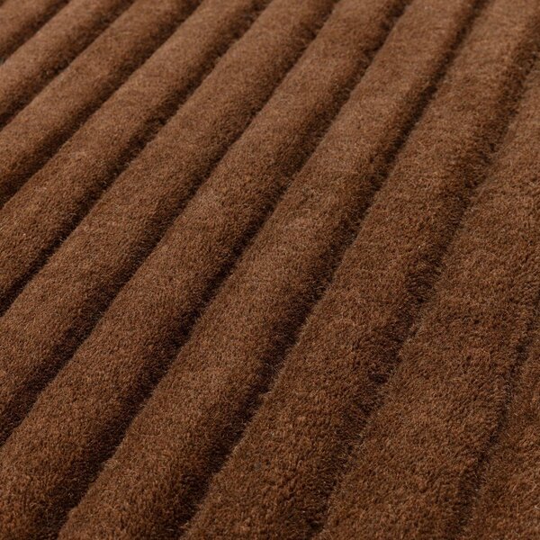 Тъмнокафяв ръчно изработен вълнен килим 160x230 cm – Asiatic Carpets