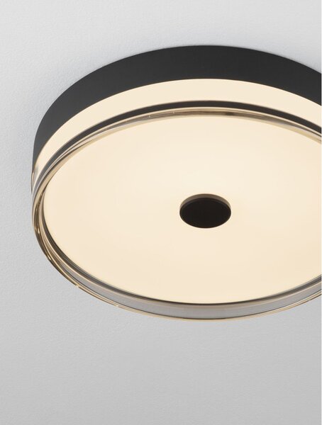 Матово черно стоманено LED затъмняващо се осветително тяло за таван Helios – Nova Luce