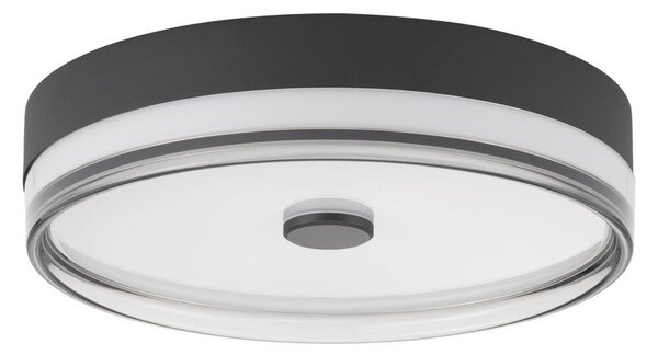 Матово черно стоманено LED затъмняващо се осветително тяло за таван Helios – Nova Luce