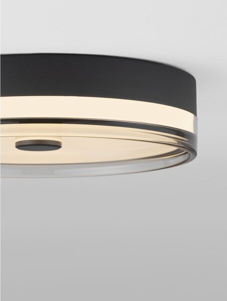 Матово черно стоманено LED затъмняващо се осветително тяло за таван Helios – Nova Luce