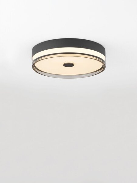 Матово черно стоманено LED затъмняващо се осветително тяло за таван Helios – Nova Luce