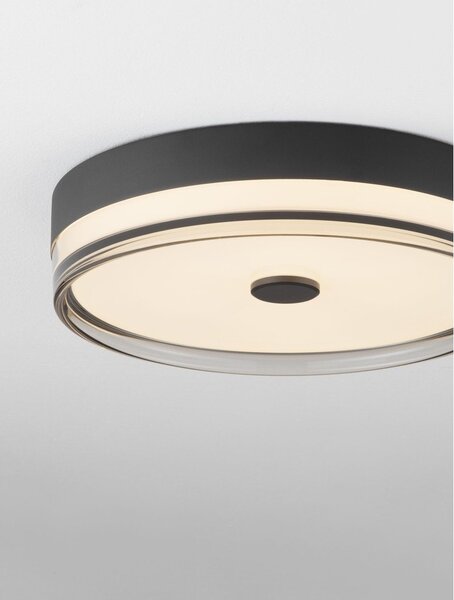 Матово черно стоманено LED затъмняващо се осветително тяло за таван Helios – Nova Luce