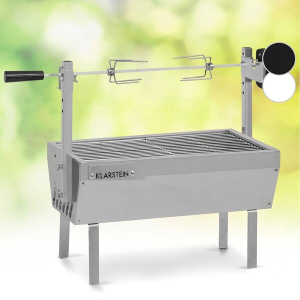 Klarstein Sauenland Mini, ротационен грил със шиш, въртящ се шиш, 4 W, макс. 12 кг, неръждаема стомана