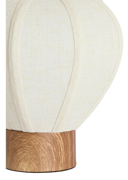 Кремава метална настолна лампа с текстилен абажур (височина 23,5 cm) Kyzo – Light & Living