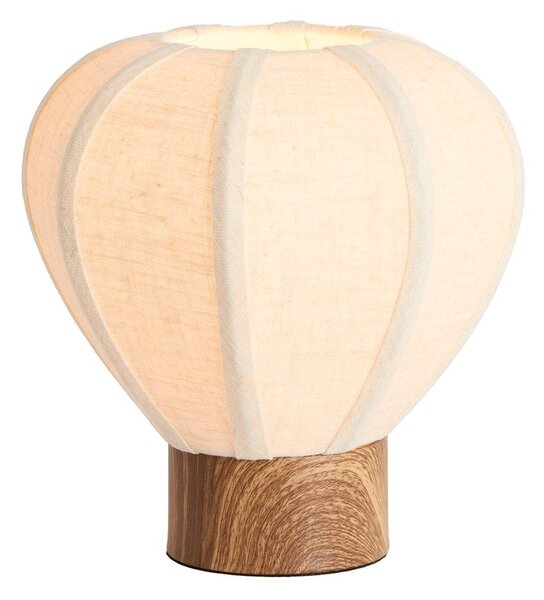 Кремава метална настолна лампа с текстилен абажур (височина 23,5 cm) Kyzo – Light & Living