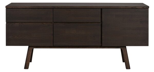 Скрин от масивен дъб в тъмно естествен цвят 170x77x42 cm Cleardale – Rowico