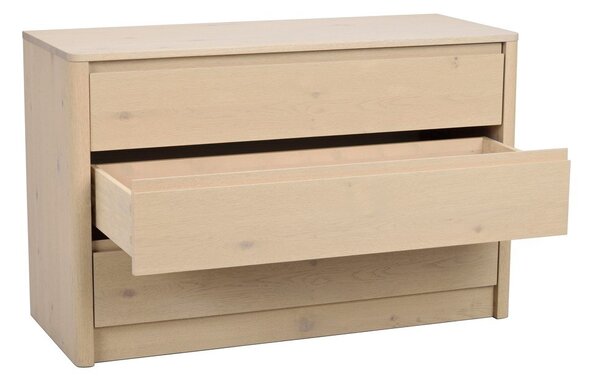 Скрин от декор от дъб в светло естествен цвят 110x70x45 cm Melstone – Rowico