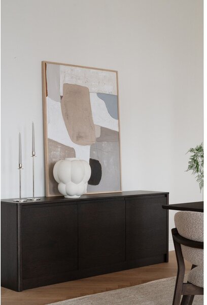 Скрин от декор от дъб в тъмно естествен цвят 180x70x40 cm Melstone – Rowico