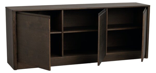 Скрин от декор от дъб в тъмно естествен цвят 180x70x40 cm Melstone – Rowico