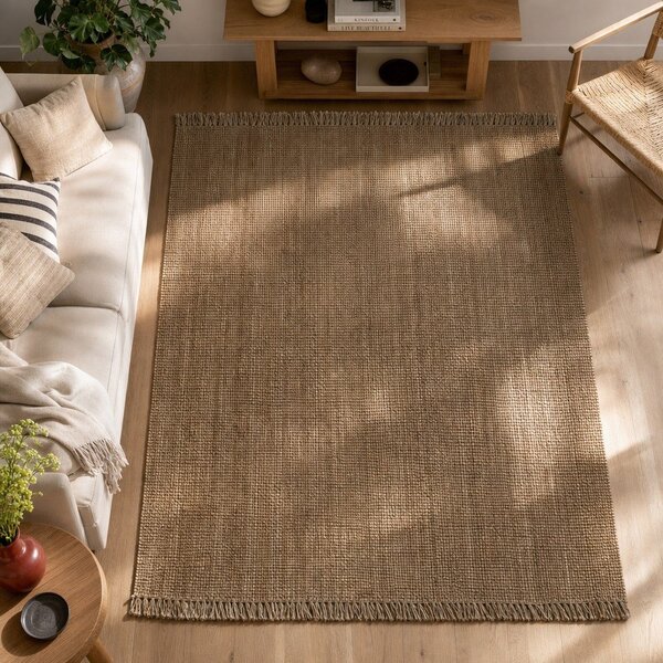 Кафяв килим от юта , 120 x 170 cm Jute - Flair Rugs