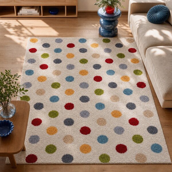 Кремав килим 80x150 cm Norge Dots – Universal