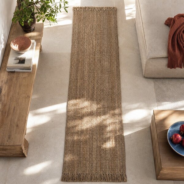 Кафяв мокет от юта , 60 x 230 cm Jute - Flair Rugs