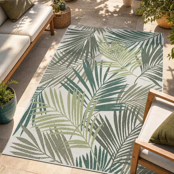 Зелен/бежов външен килим 80x150 cm Vai – NORTHRUGS