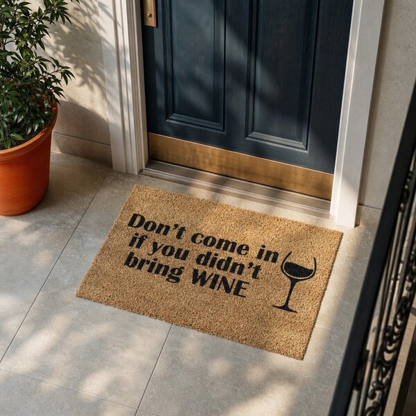 Изтривалка от кокосови влакна 40x60 cm Without Wine – Artsy Doormats