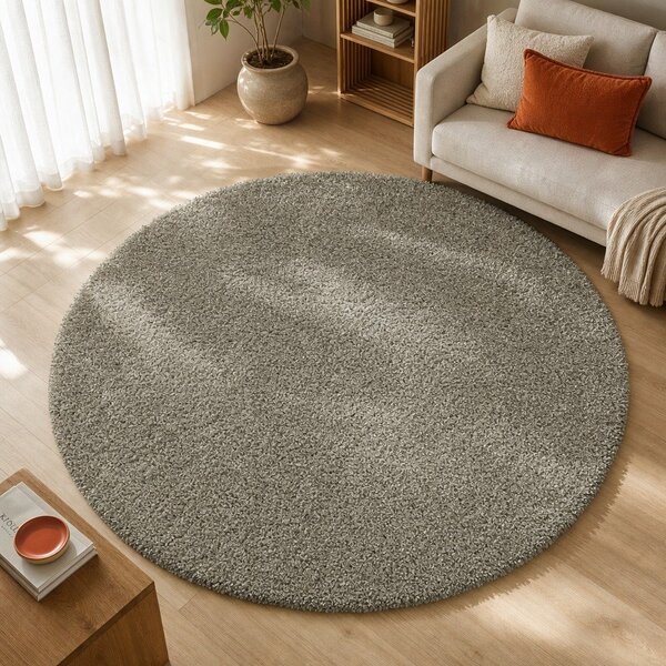 Сив килим Aqua Liso, ø 80 cm - Universal