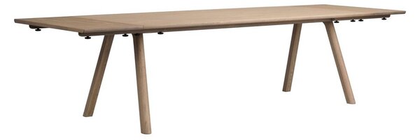 Сгъваема трапезна маса от масивен дъб 95x220 cm Clapperton – Rowico