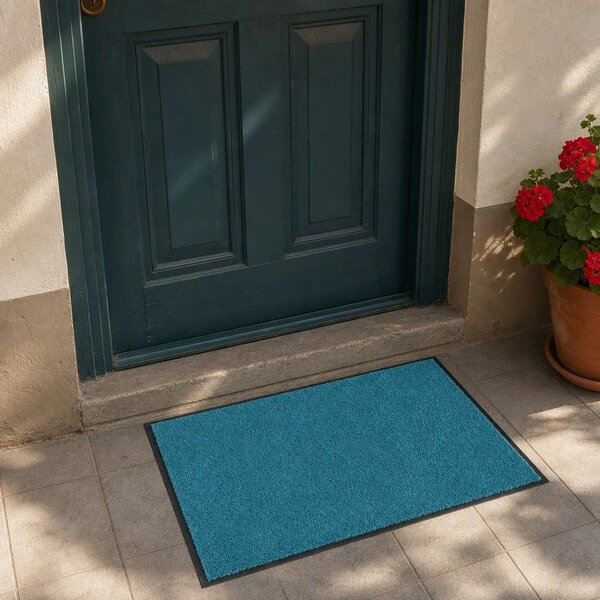 Тюркоазена изтривалка Wash & Clean, 39 x 58 cm - Hanse Home