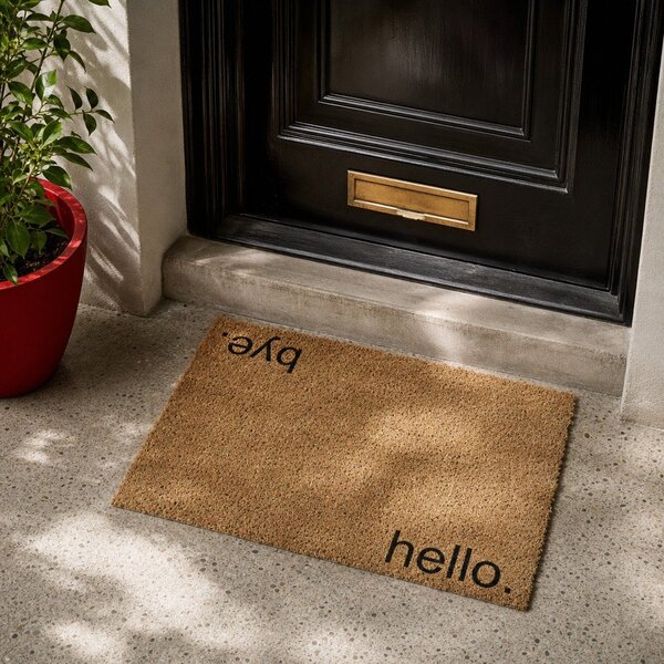 Изтривалка от кокосови влакна 40x60 cm Hello, Bye – Artsy Doormats